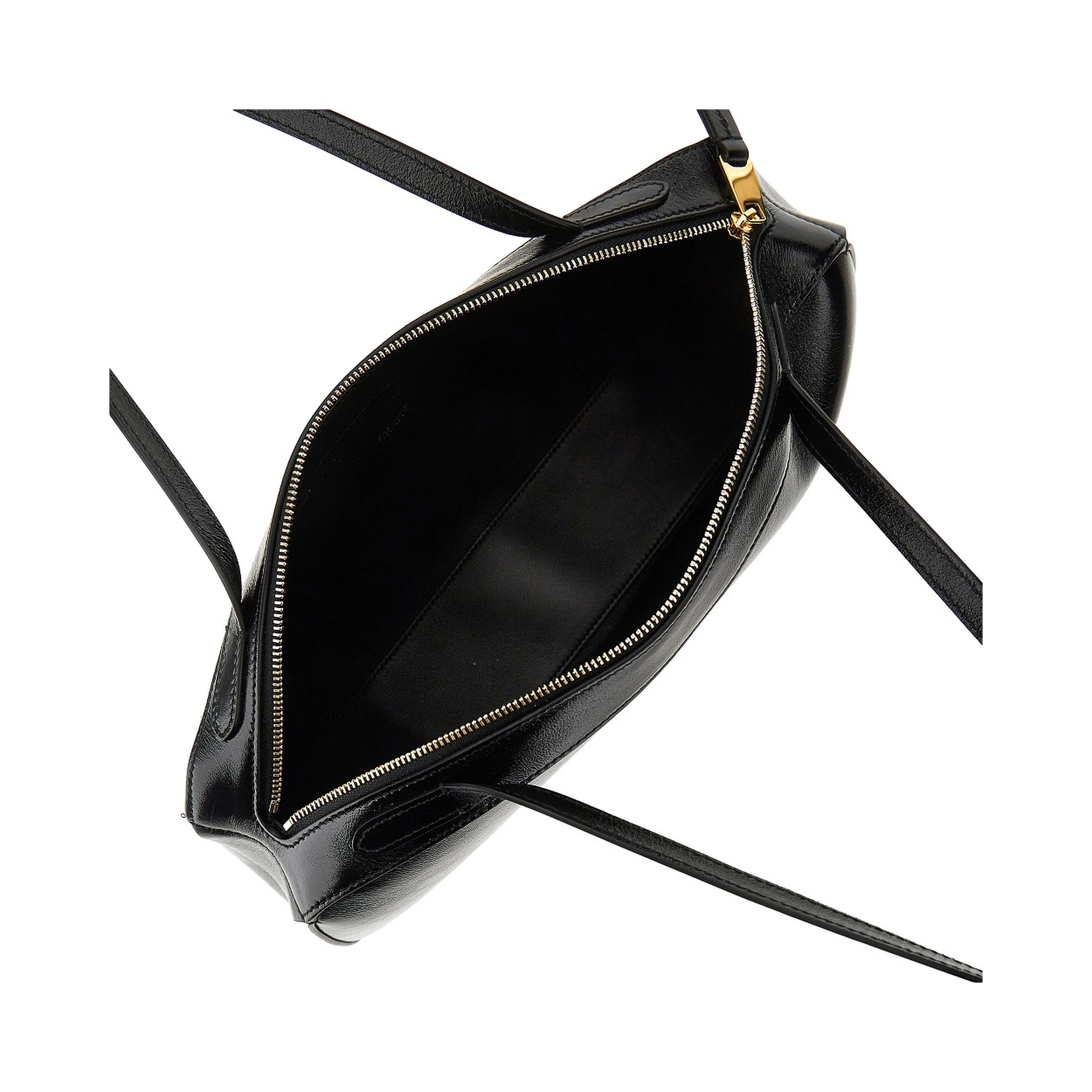 Small leather 'Lotus' tote bag