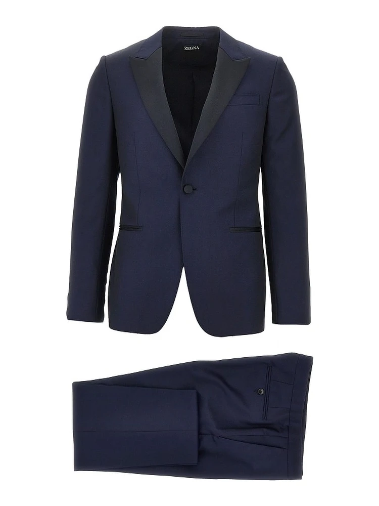 Wool and mohair evening tailored suit