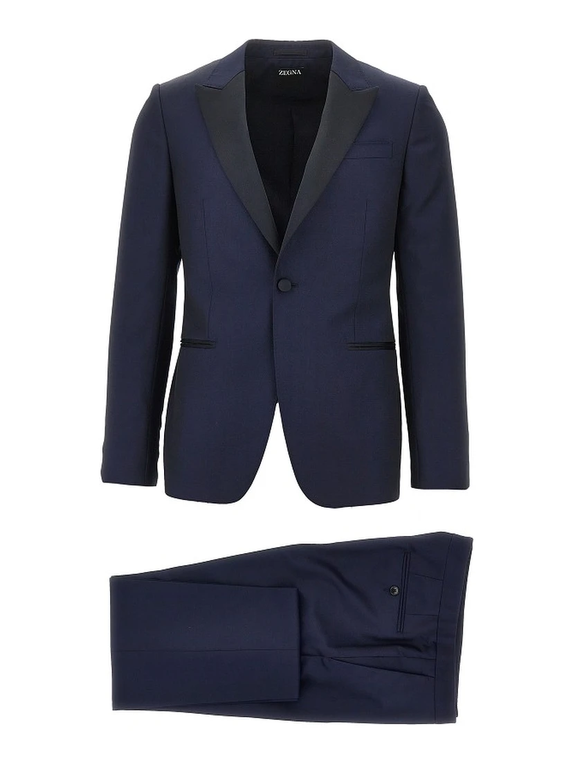 Wool and mohair evening tailored suit