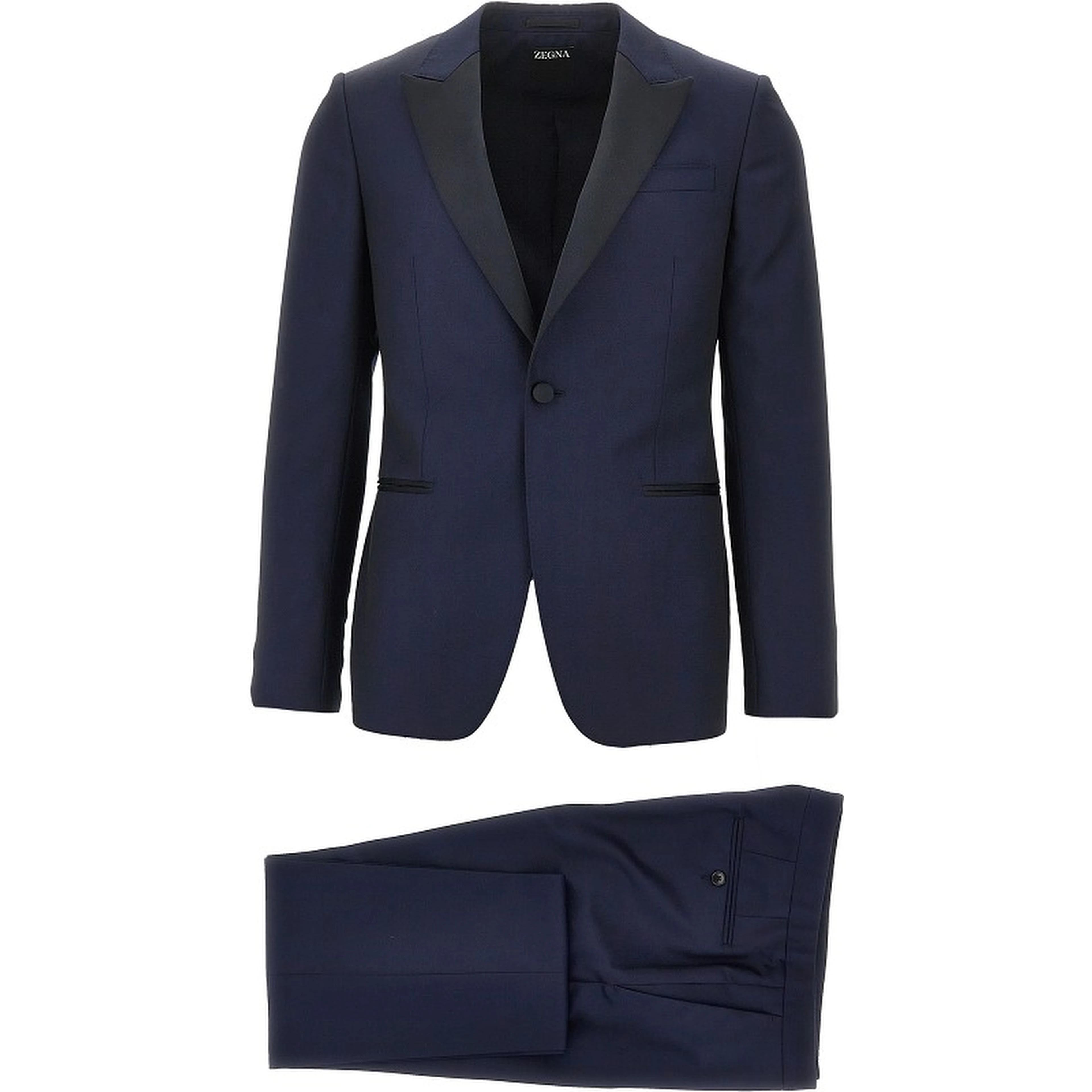 Wool and mohair evening tailored suit
