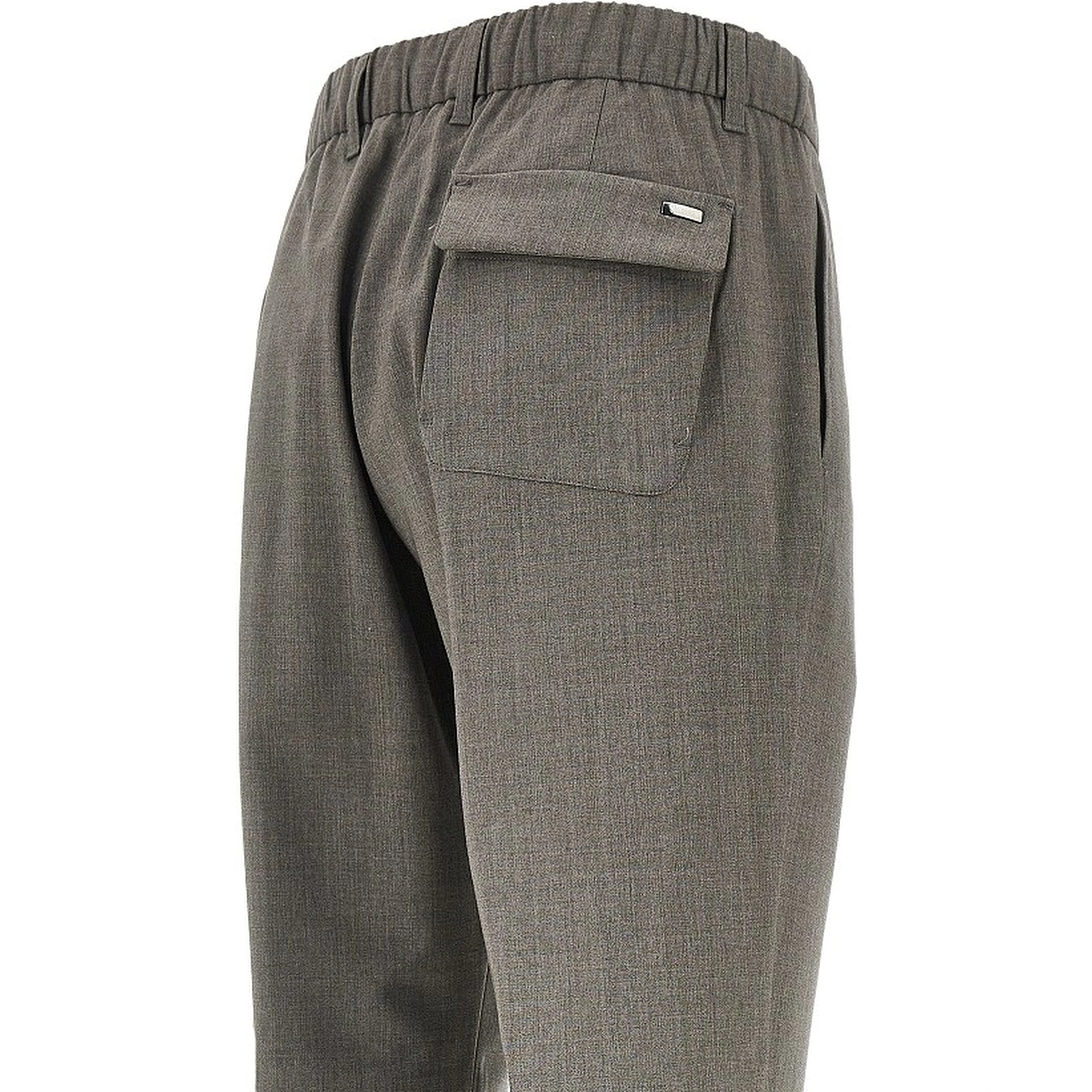 Stretch liht wool pants with drawstring