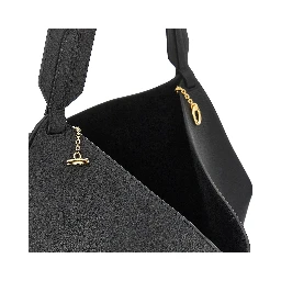 Small leather 'Lotus' tote bag