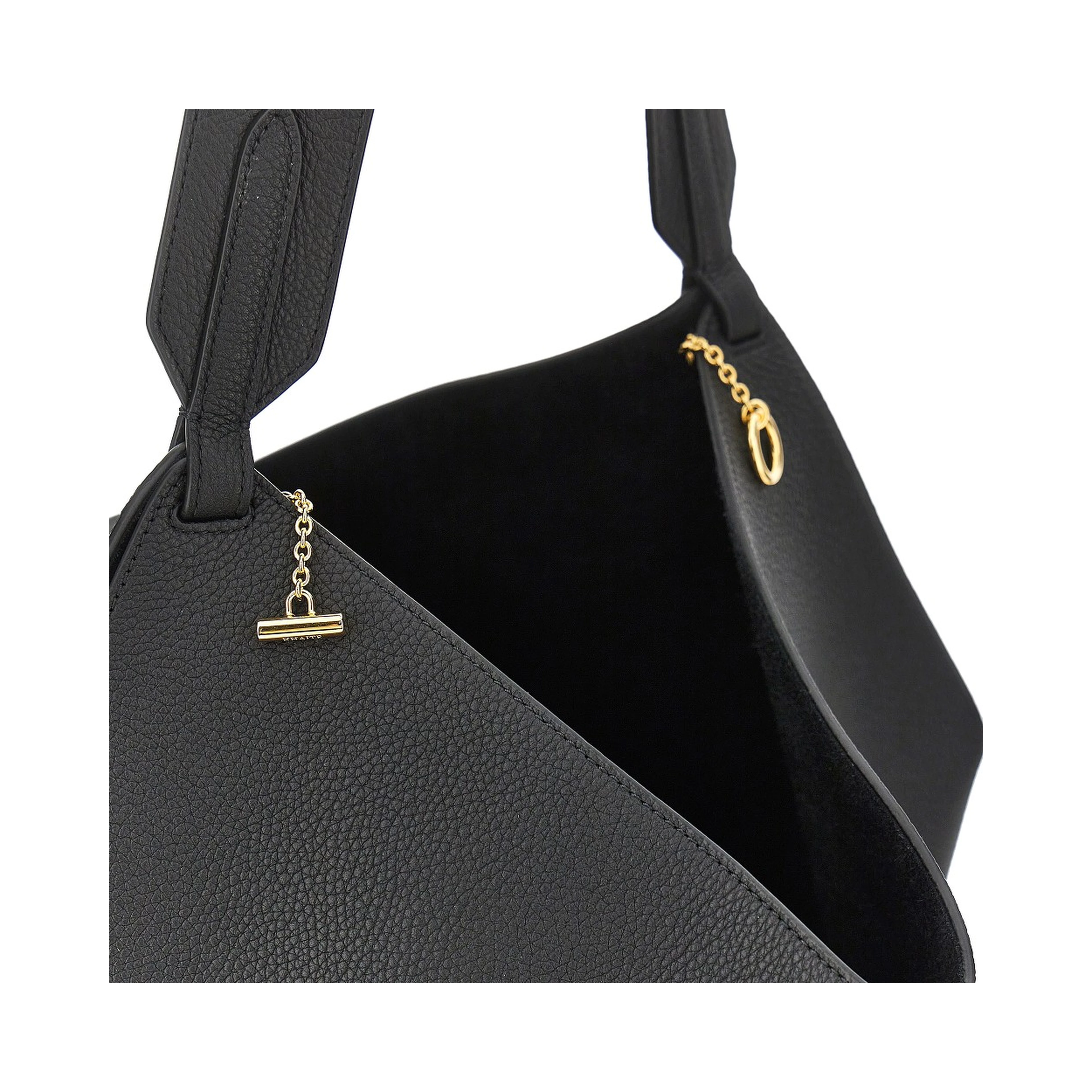 Small leather 'Lotus' tote bag