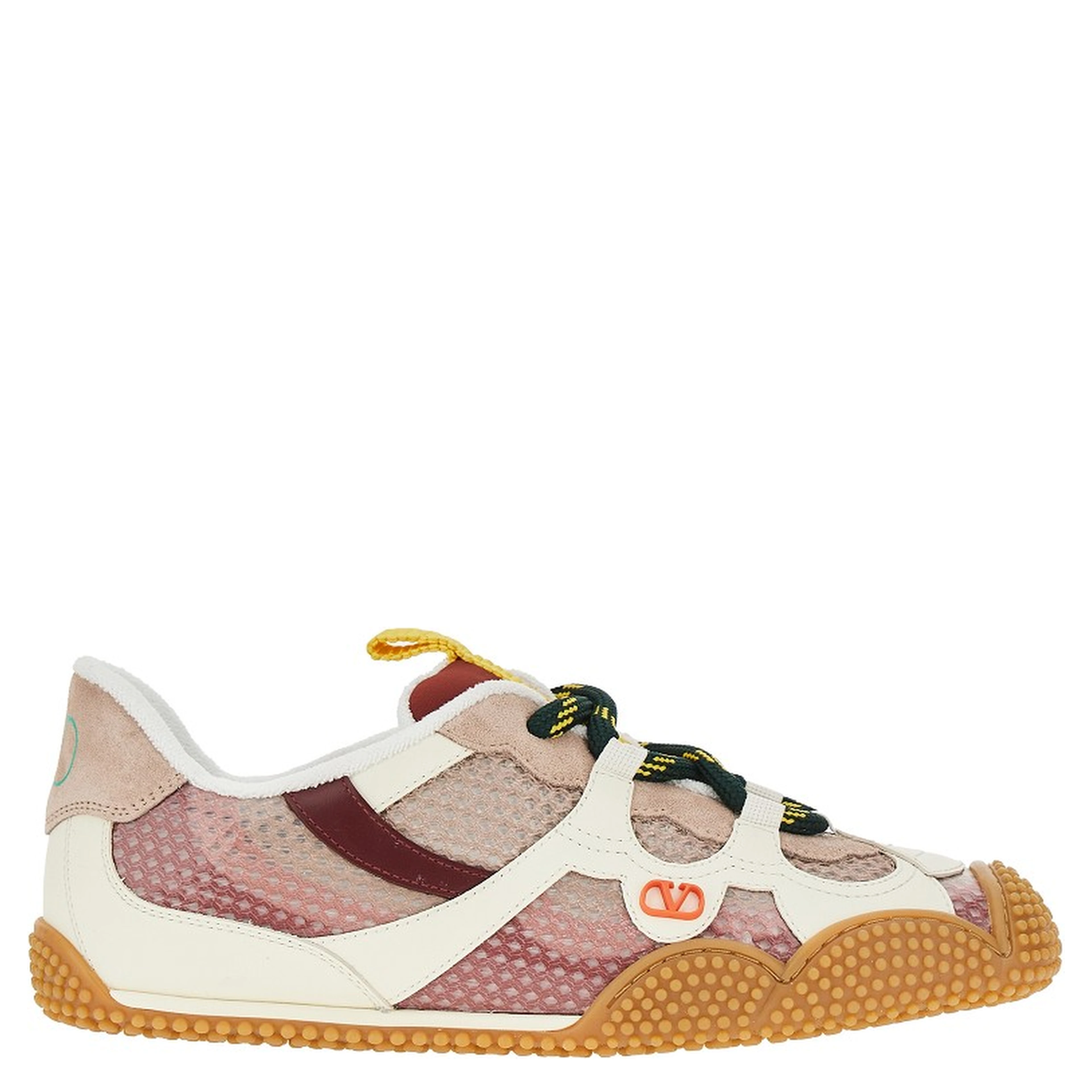 'Amphibia' fabric and leather sneakers