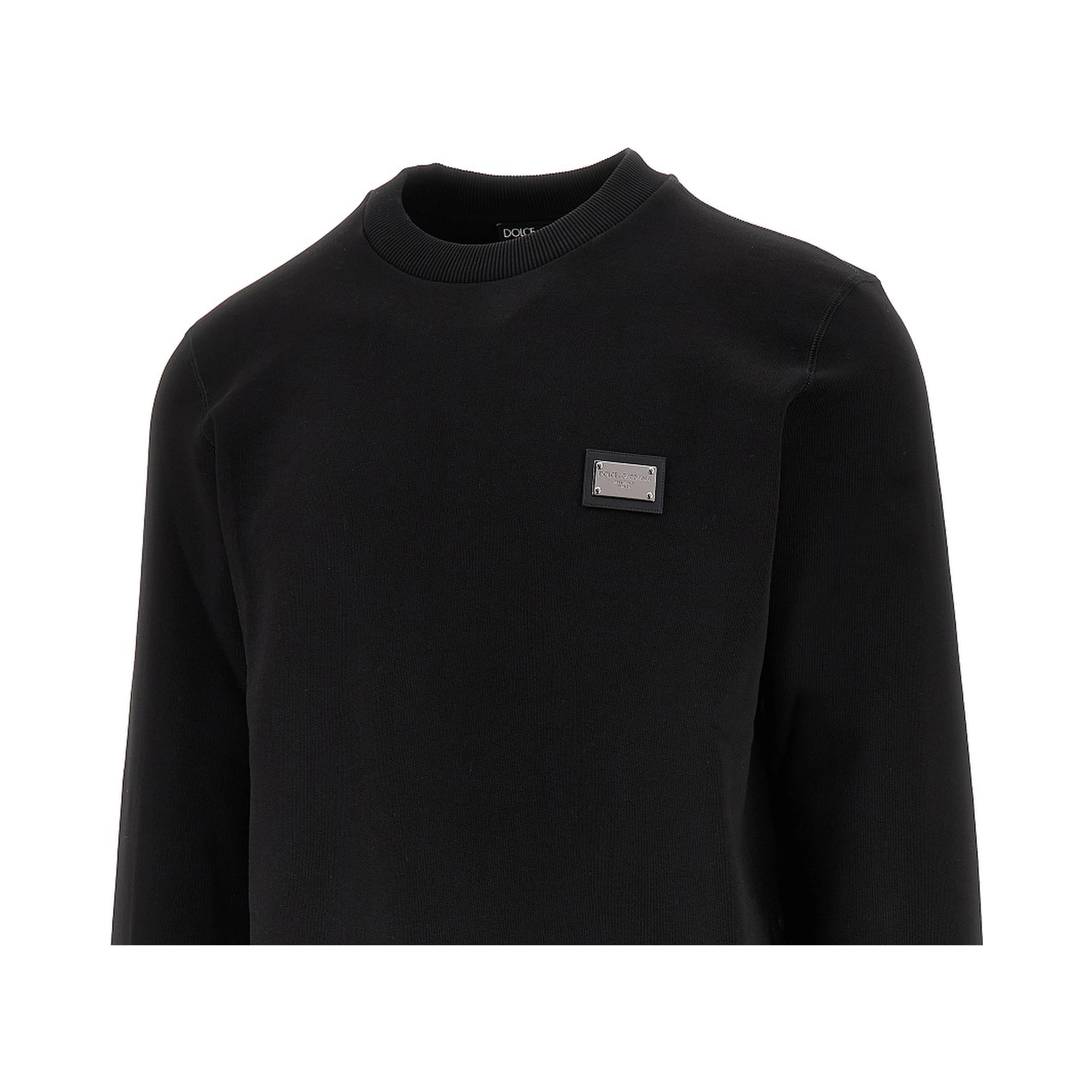 Logo plate crewneck sweatshirt