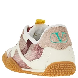 'Amphibia' fabric and leather sneakers
