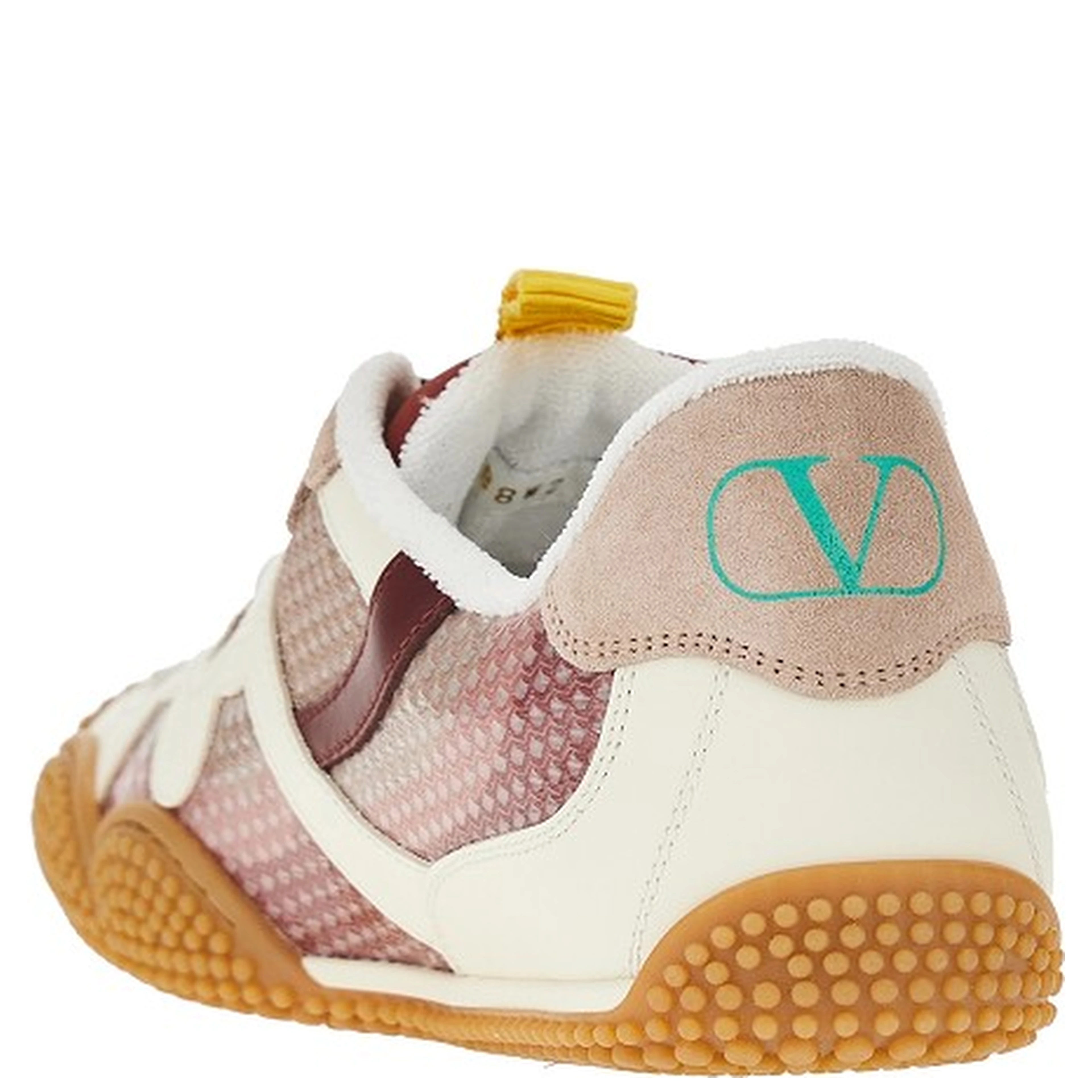 'Amphibia' fabric and leather sneakers