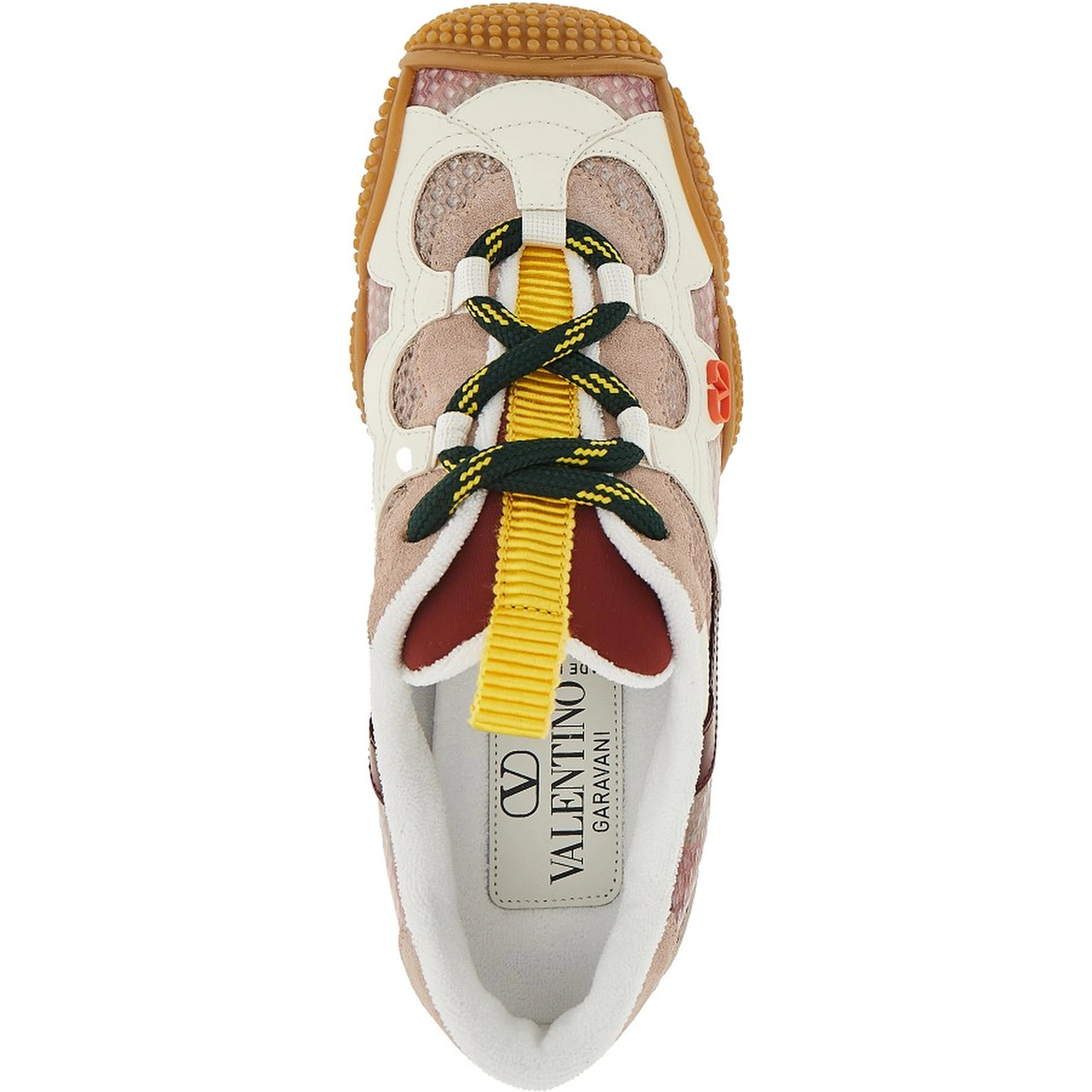 'Amphibia' fabric and leather sneakers