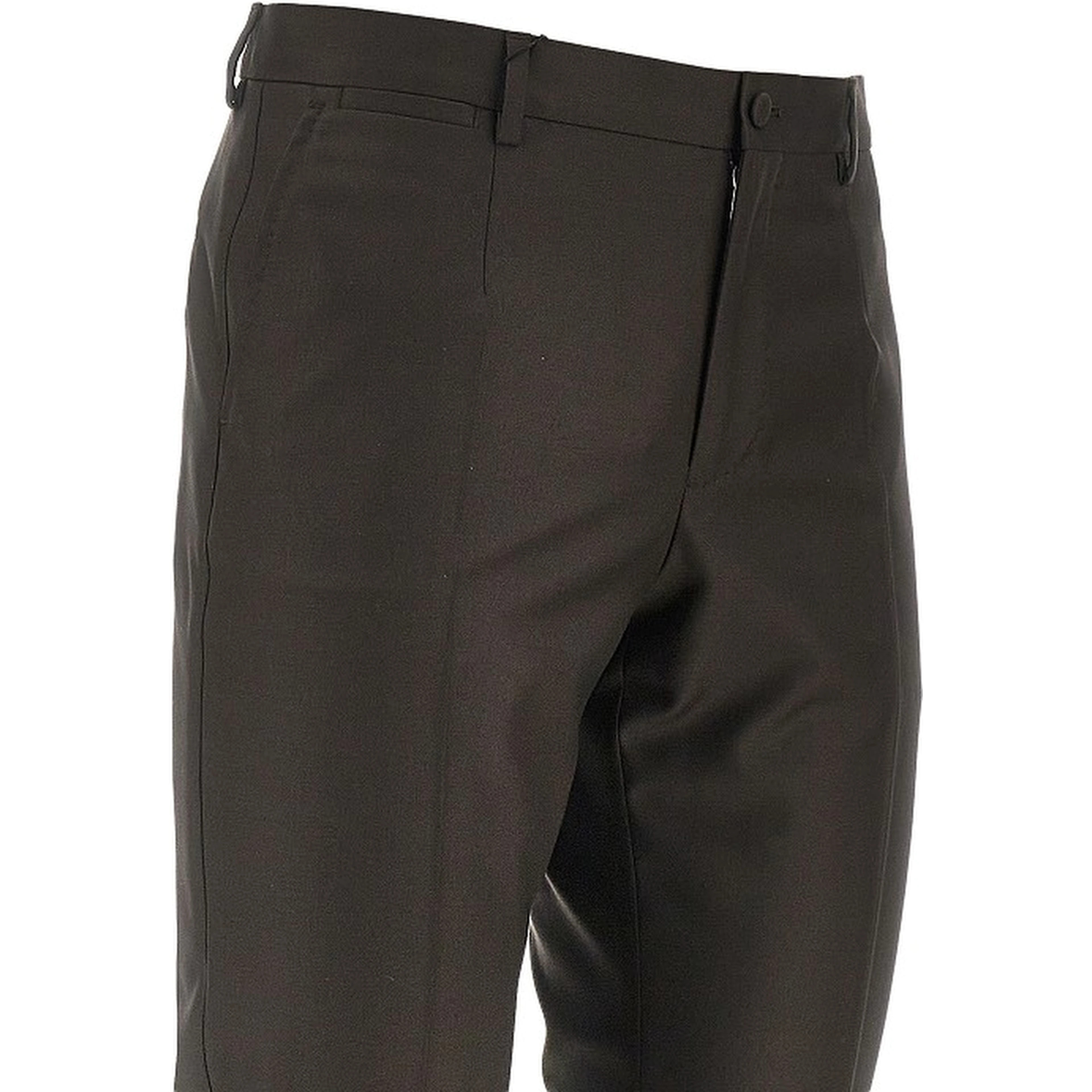 Virgin wool twill tailored pants