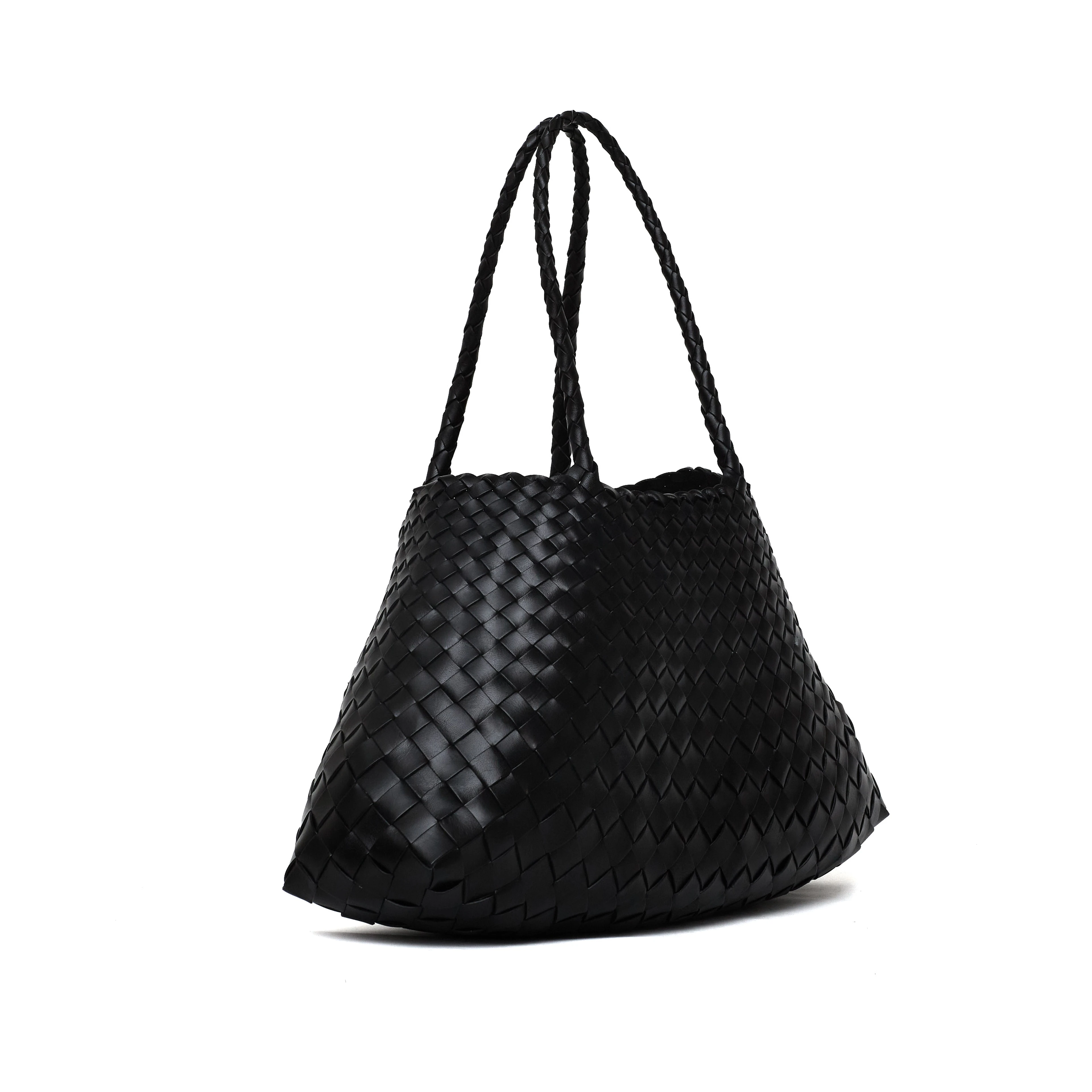 Santa Croce Big Tapered Leather Straps Shoulder Lenght Straps