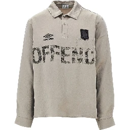 Satin shirt with logo embroidery and print