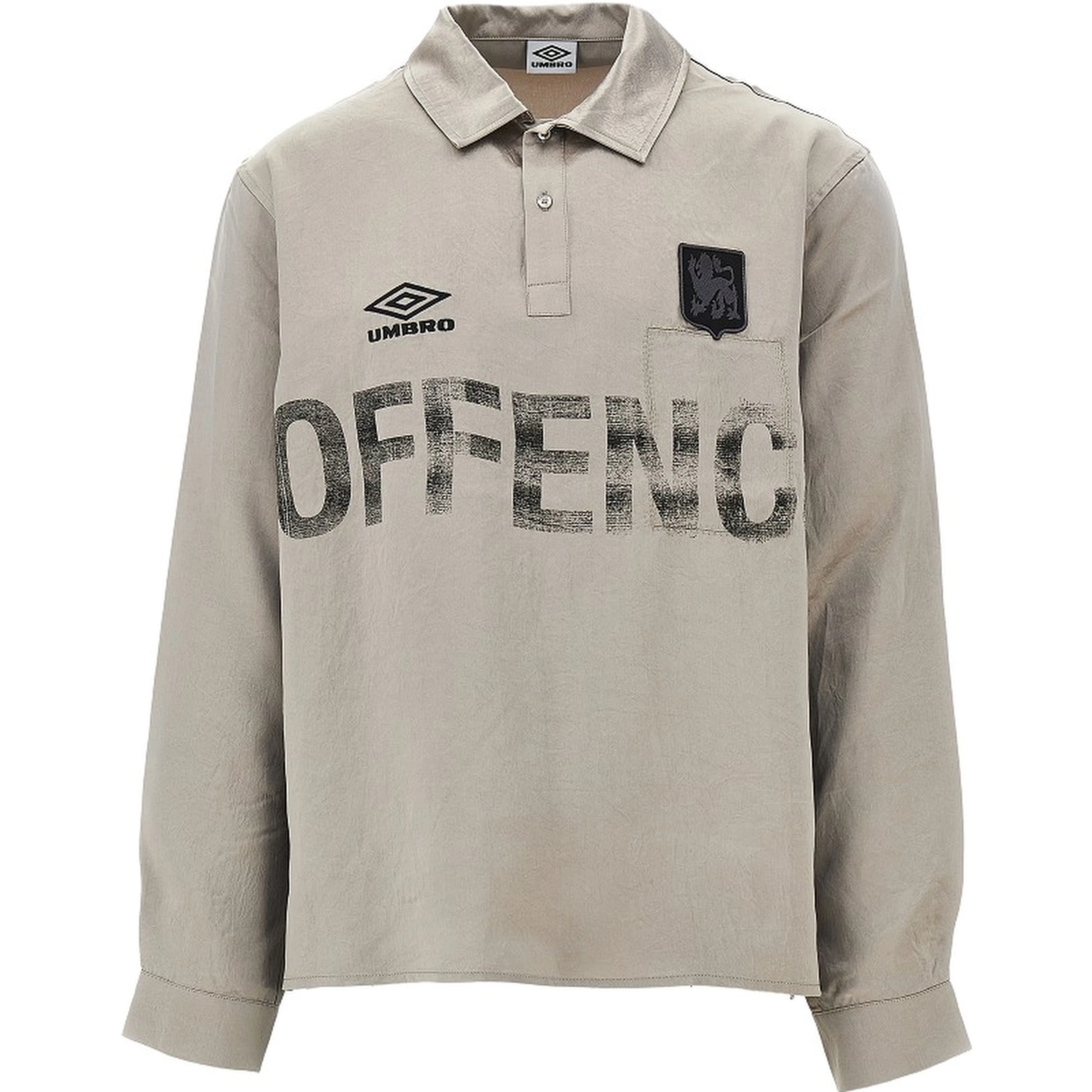 Satin shirt with logo embroidery and print