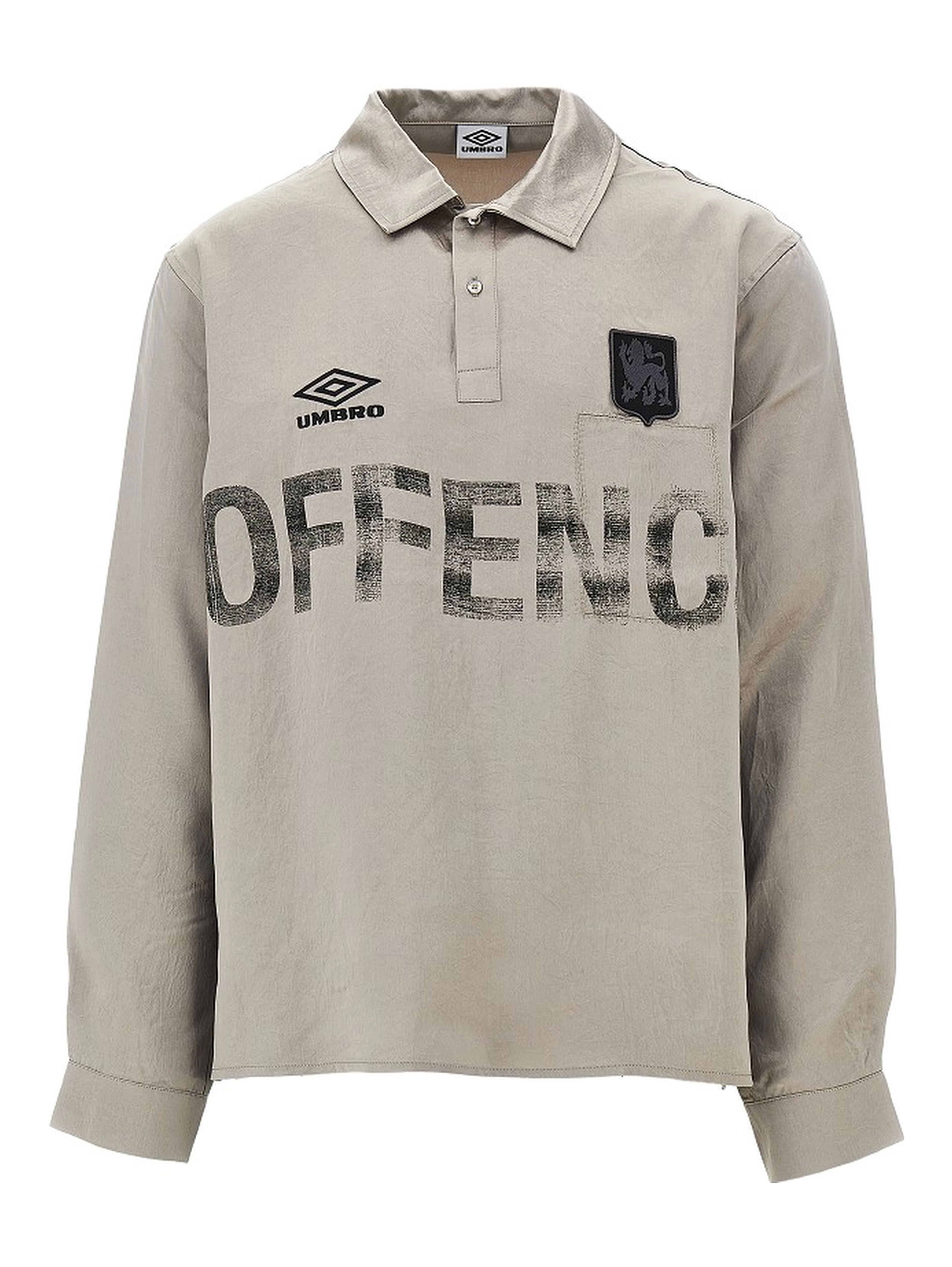 Satin shirt with logo embroidery and print