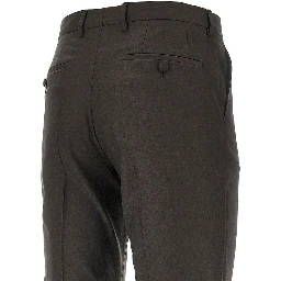 Virgin wool twill tailored pants