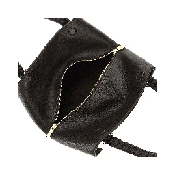 Leather hand bag with logo