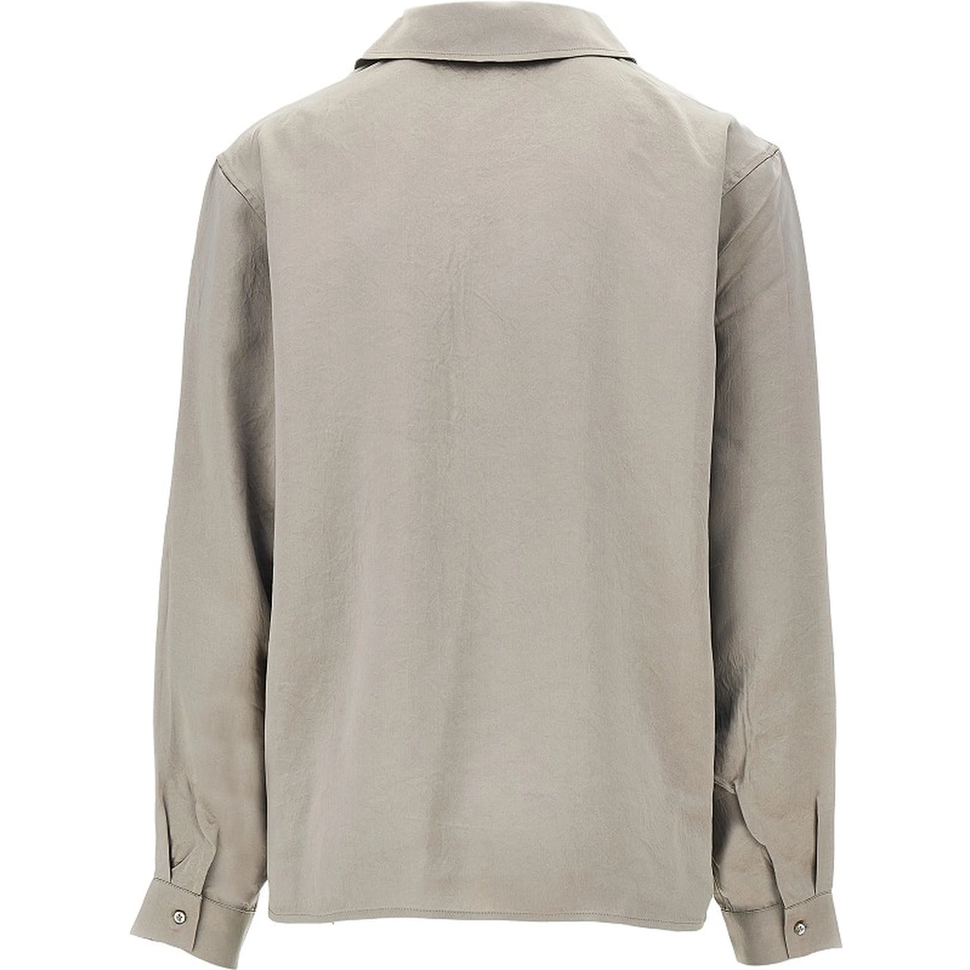 Satin shirt with logo embroidery and print