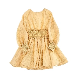 Gathered fabric mini dress