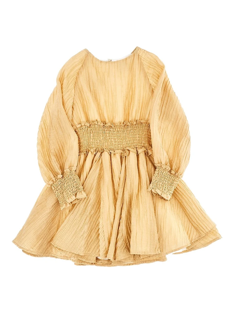 Gathered fabric mini dress