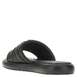 'Love Birds' nappa leather slides