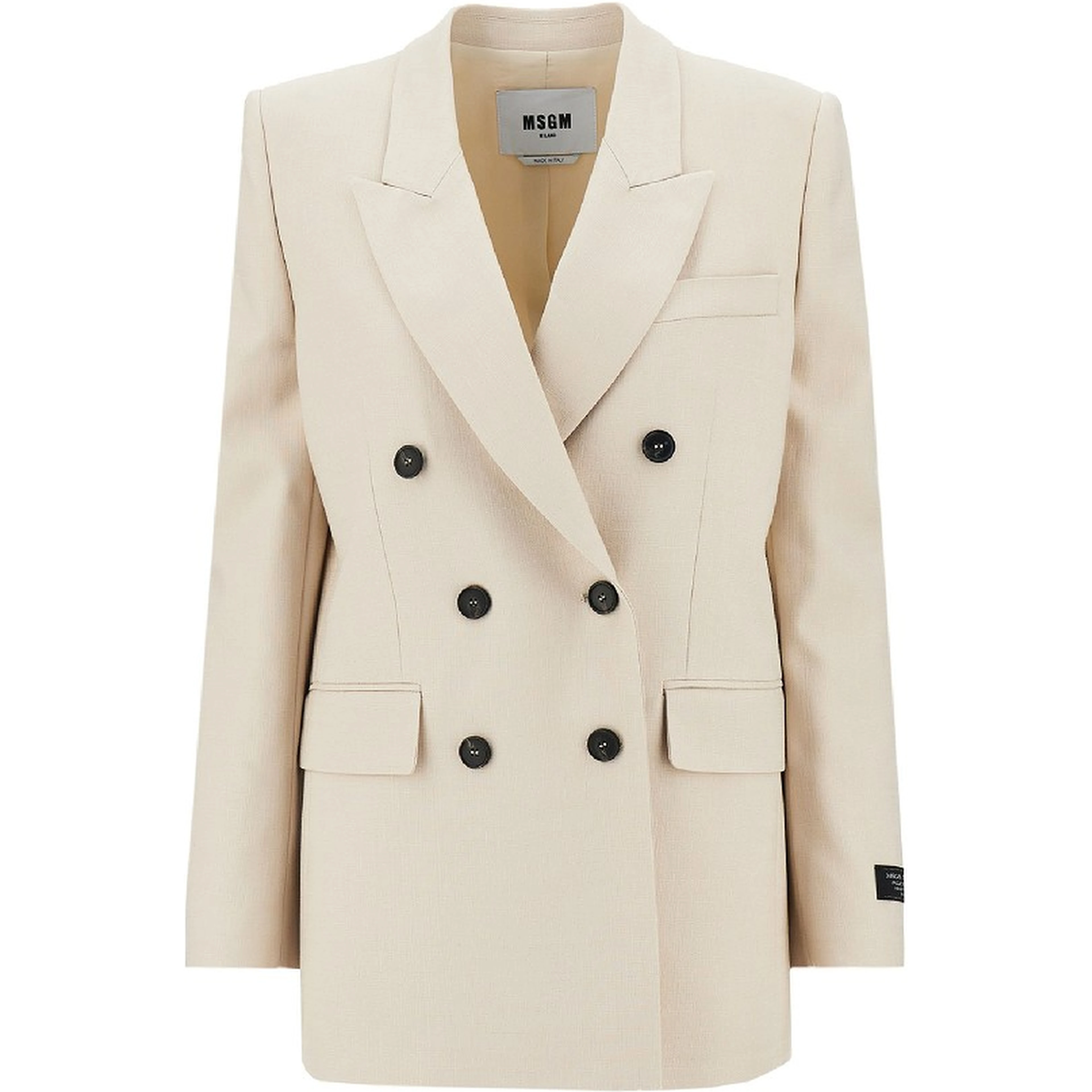 Oversized canvas double-breasted jacket