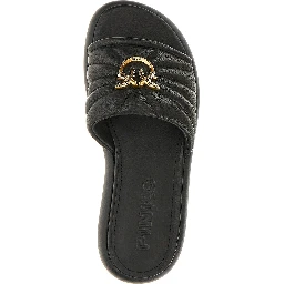 'Love Birds' nappa leather slides