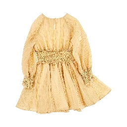 Gathered fabric mini dress