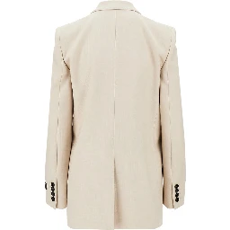 Oversized canvas double-breasted jacket