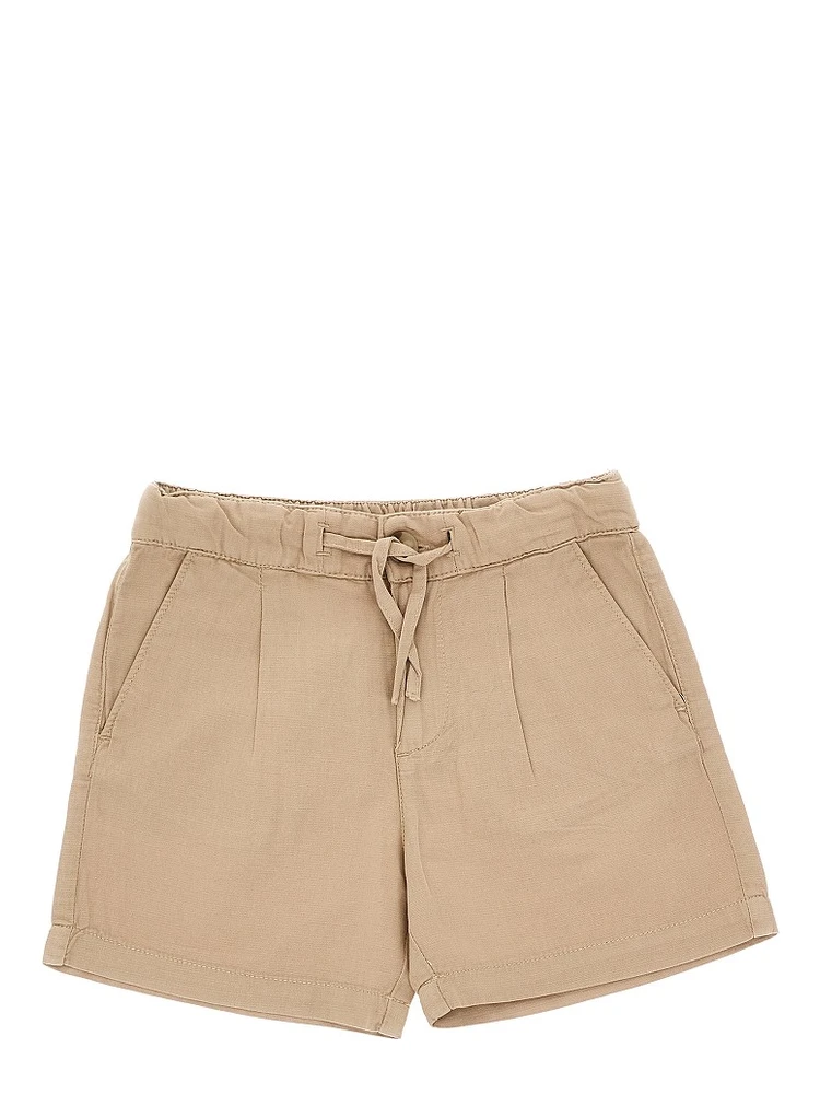 Linen and cotton bermuda shorts