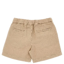 Linen and cotton bermuda shorts