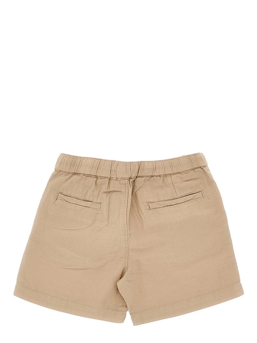 Linen and cotton bermuda shorts