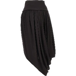 Draped jersey skirt