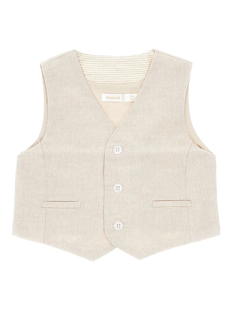 Cotton and linen vest