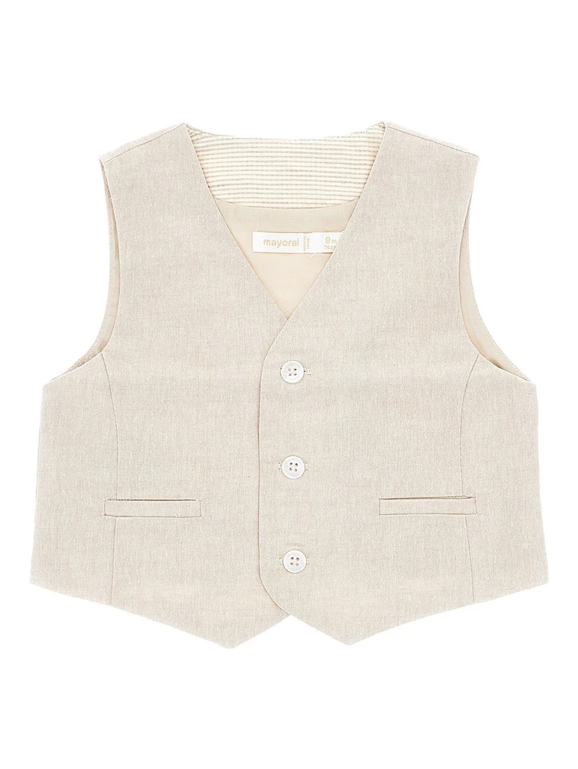 Cotton and linen vest