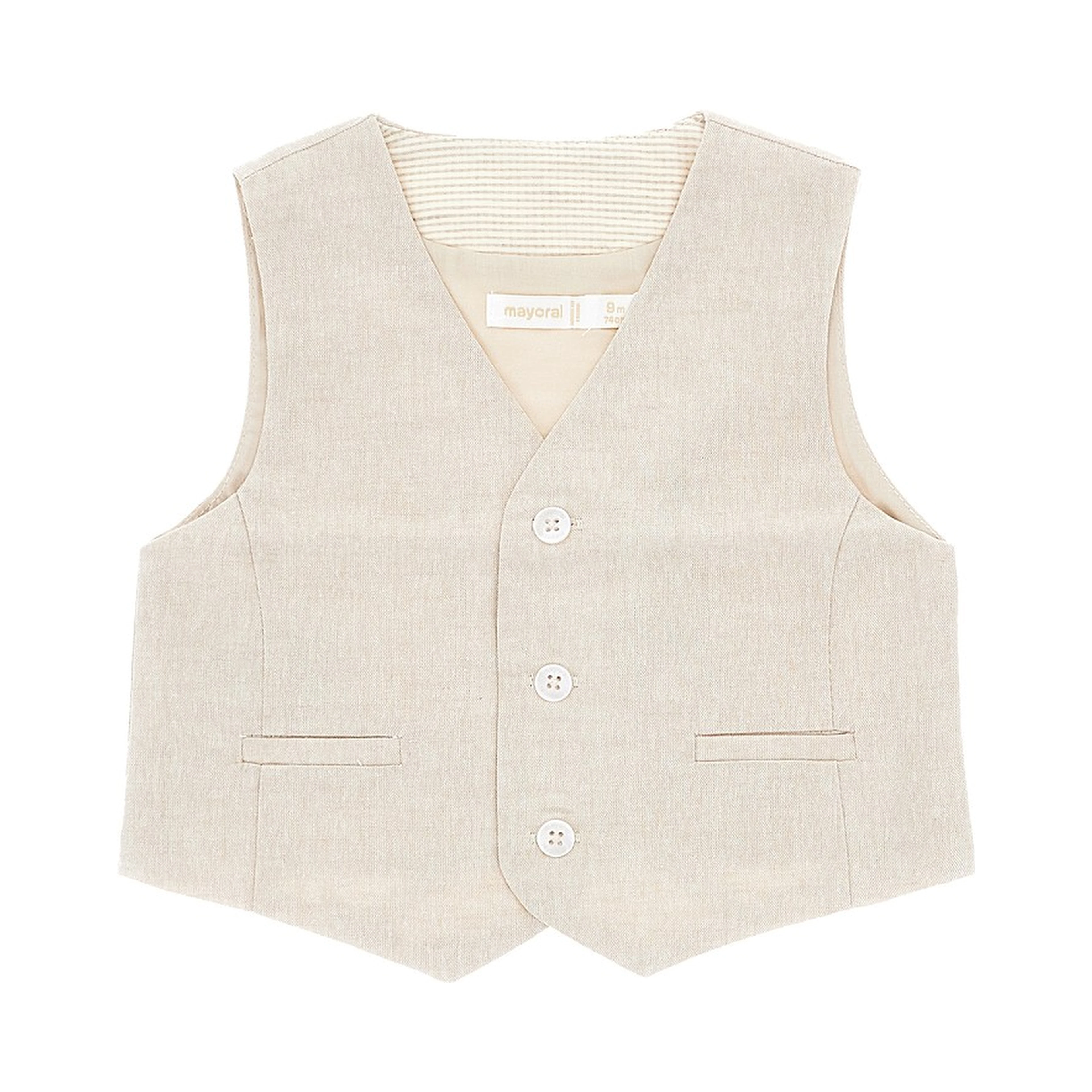 Cotton and linen vest