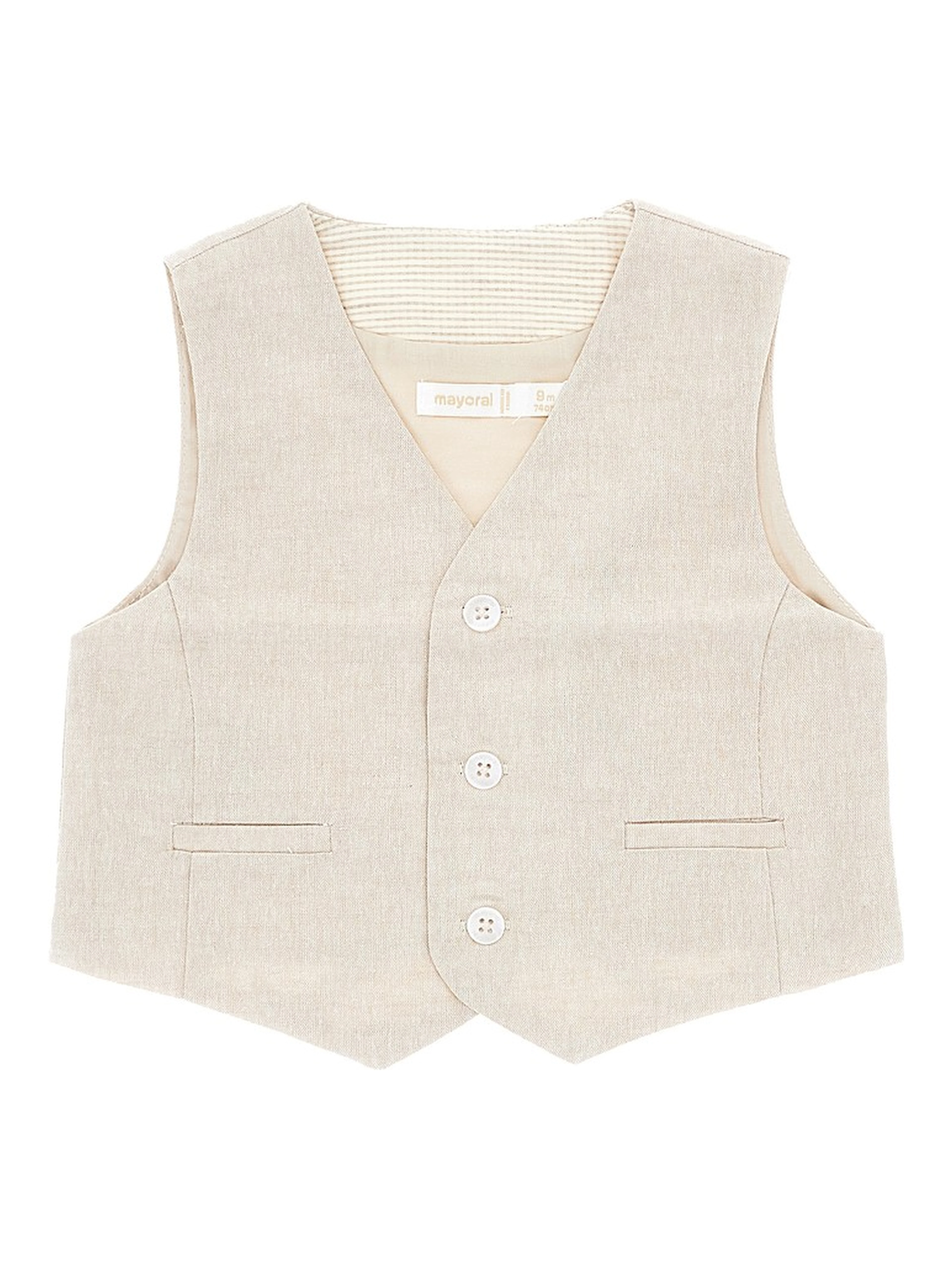 Cotton and linen vest