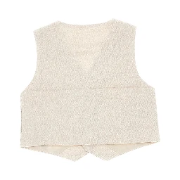 Cotton and linen vest