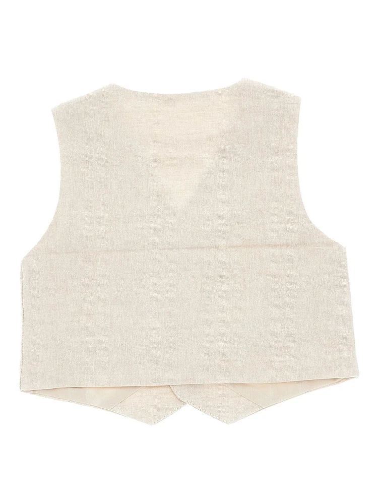 Cotton and linen vest alternative