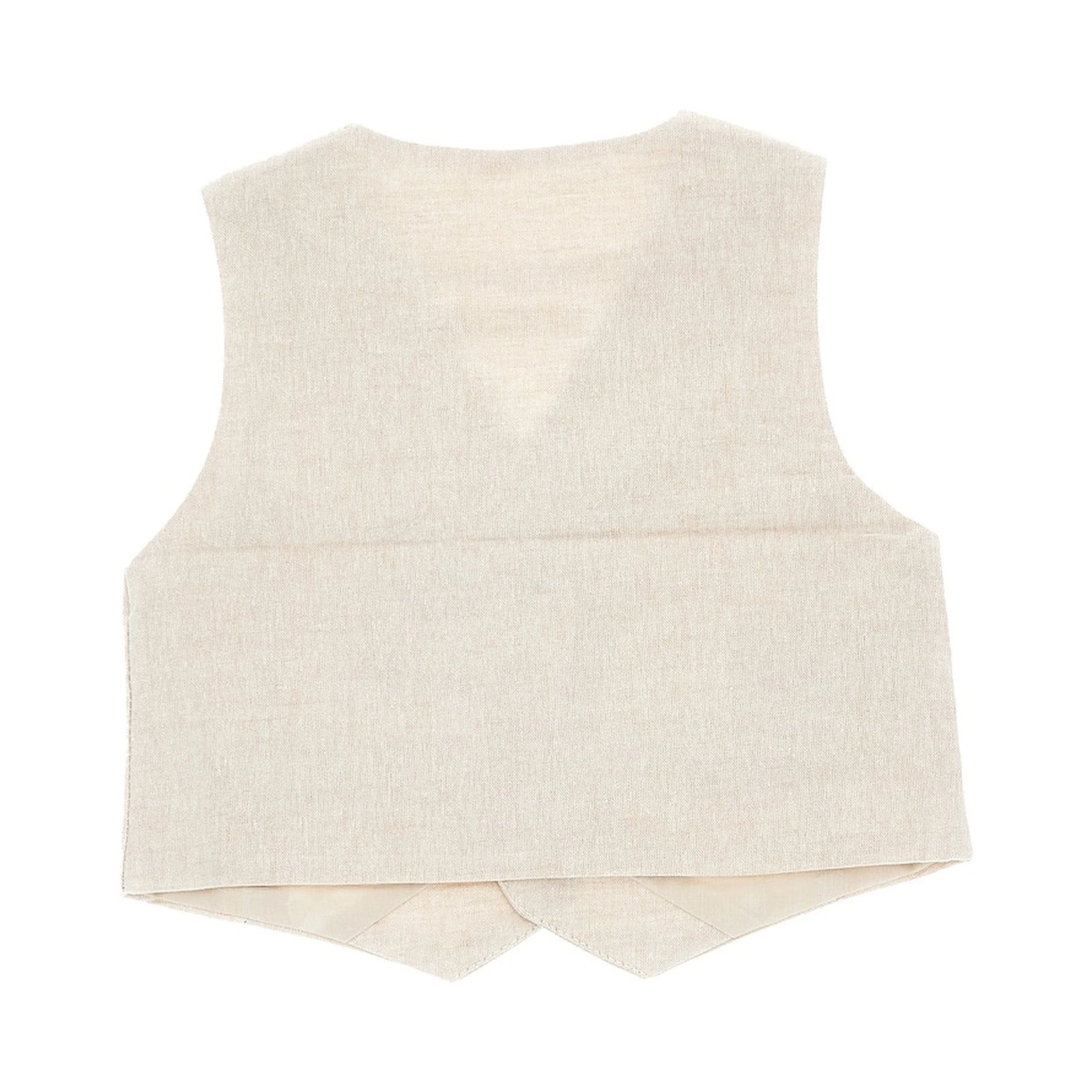 Cotton and linen vest