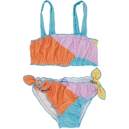 Color-block printed bikini