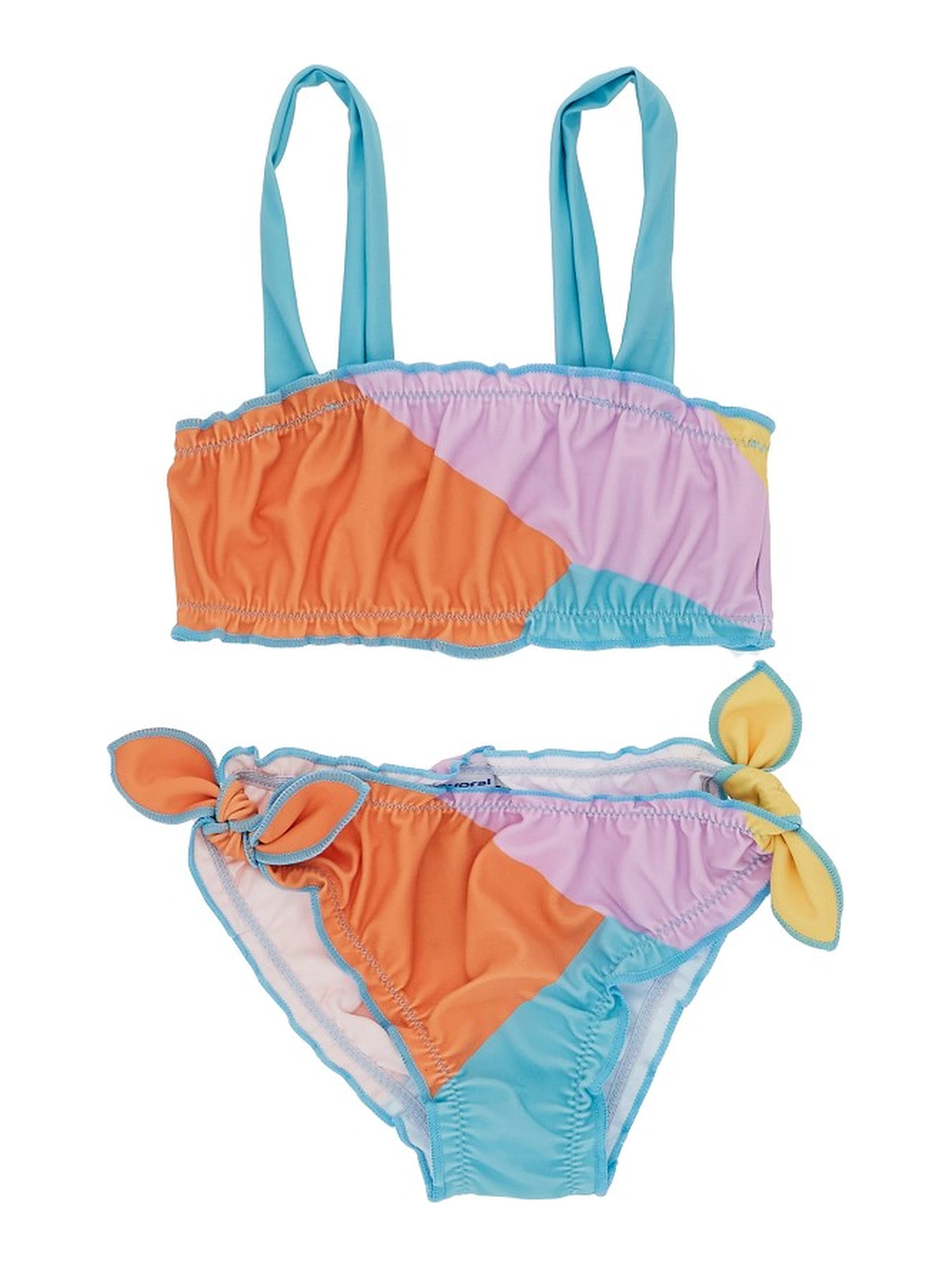 Color-block printed bikini
