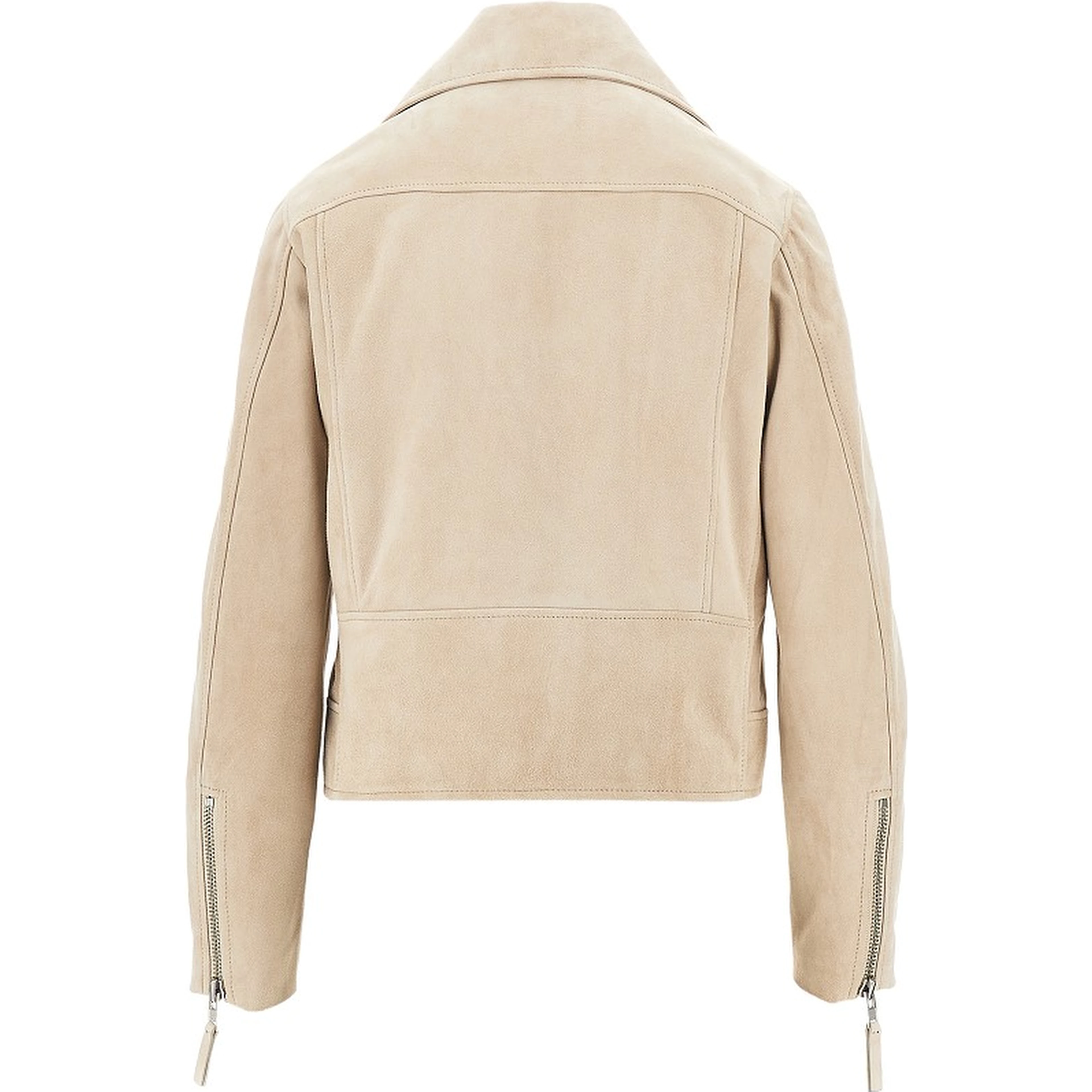 Suede leather biker jacket