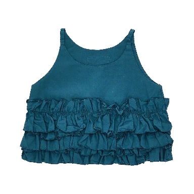 Cotton poplin top with gathering