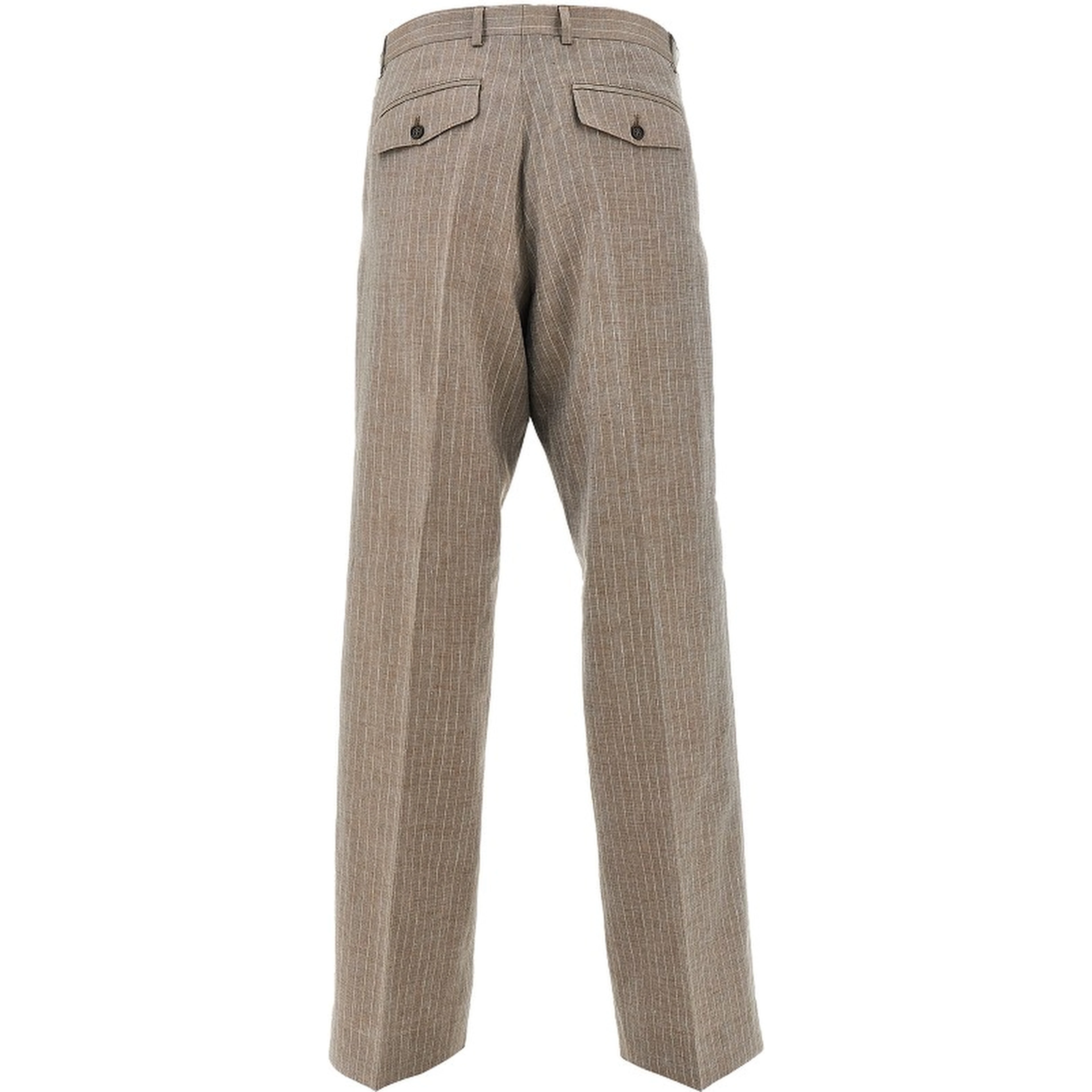 Linen and wool pants with darts