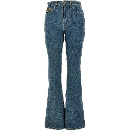 Stretch denim bootcut jeans