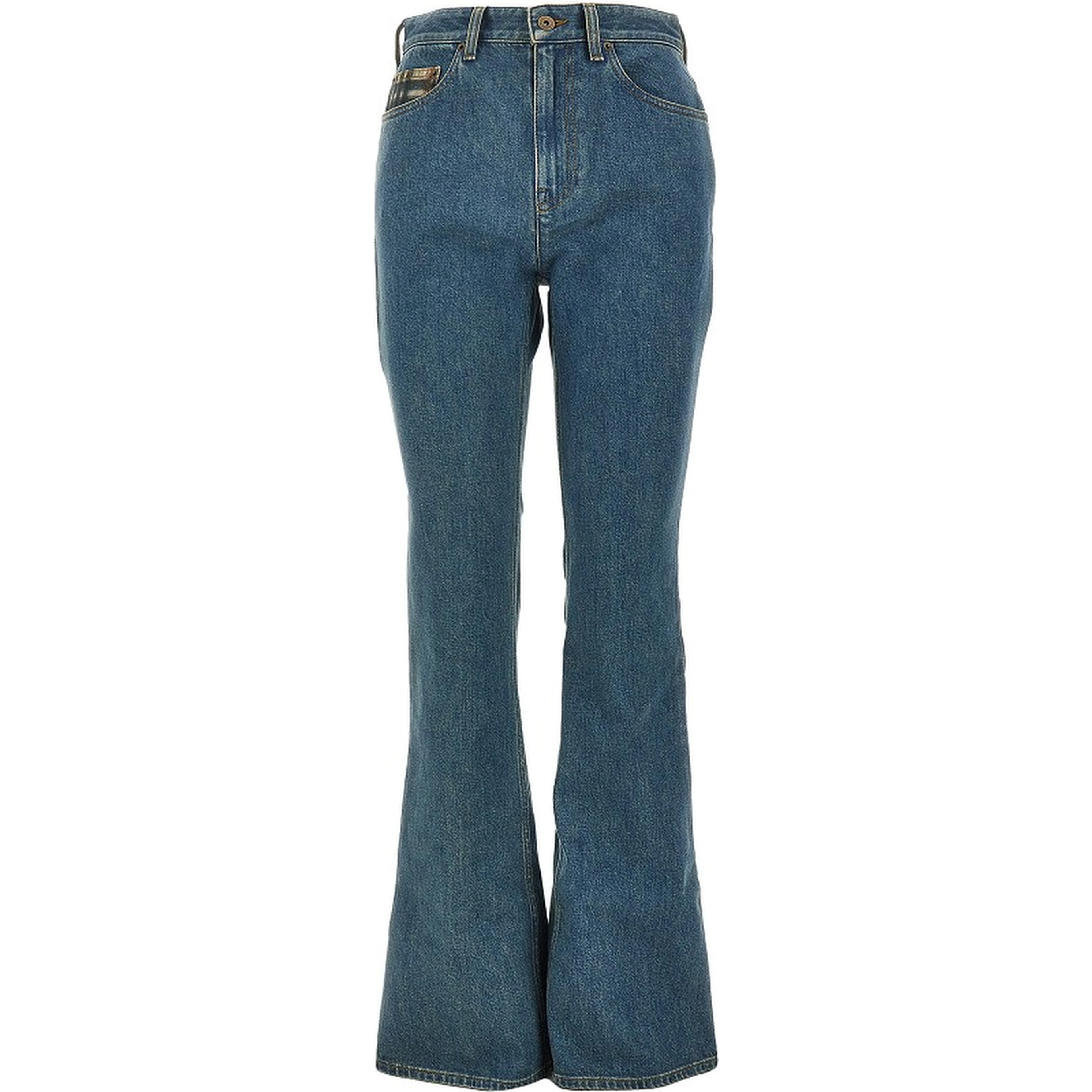 Stretch denim bootcut jeans