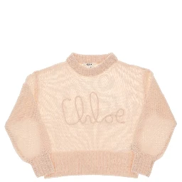 Wool and cashmere sweater with logo