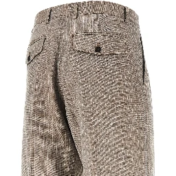 Linen and wool pants with darts