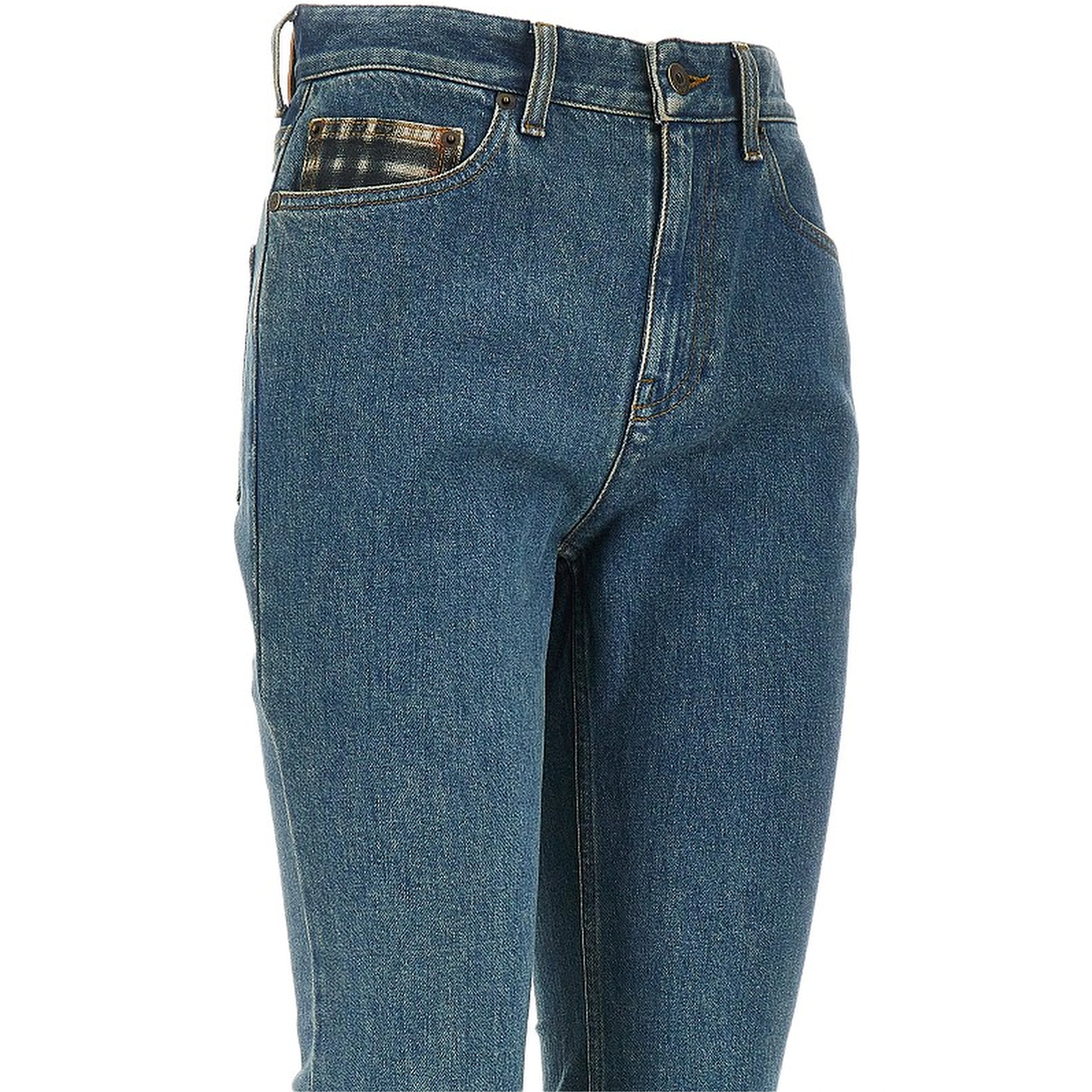 Stretch denim bootcut jeans