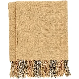 Check wool reversible cape