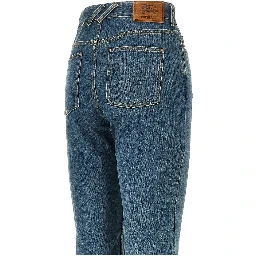 Stretch denim bootcut jeans
